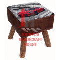 Printed Car Leather Stool
